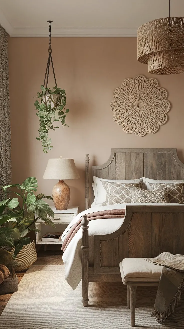 Dreamy escape in this boho vintage bedroom.  Vintage bedroom ideas meet contemporary vintage decor, showcasing the perfect blend of vintage boho furniture and modern vintage decor for a truly unique vintage chic bedroom.
