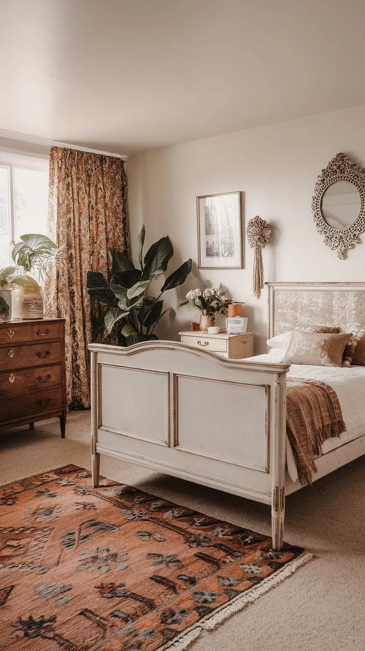 Transform your bedroom into a haven of modern vintage decor with this inspiring blend of boho furniture and vintage finds.  Explore the unique charm of vintage boho furniture and discover how to create a truly captivating vintage chic bedroom, showcasing the best of contemporary vintage decor and boho vintage bedroom style.