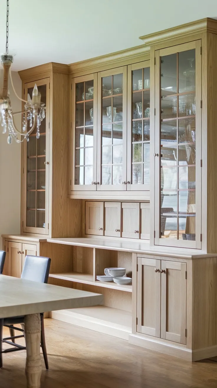 This dining room boasts impressive built in dining room furniture, seamlessly integrating form and function. The built in buffet dining room piece is a focal point, its light-stained wood complementing the built in cabinets dining room design. The abundance of built in dining room storage, cleverly incorporated into the built in cabinetry dining room, maximizes space and enhances the room's overall aesthetic. The dining room custom built ins are a testament to thoughtful design, creating a truly special and efficient dining room with built in storage.