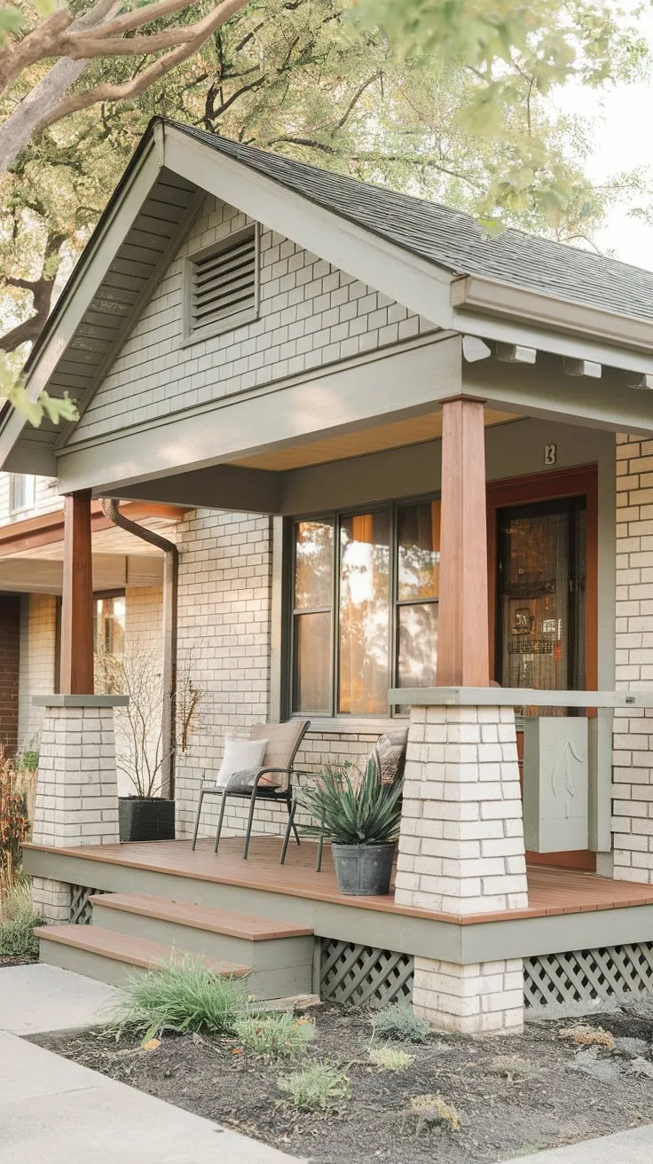 Inviting Bungalow Porch with Cozy Vibes