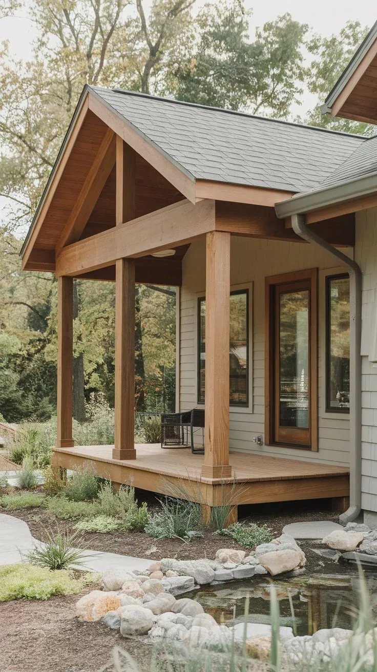 Charming Bungalow Porch with Rustic Flair