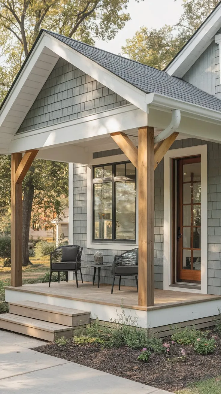 Modern Farmer's Porch: A Bungalow Retreat with Style