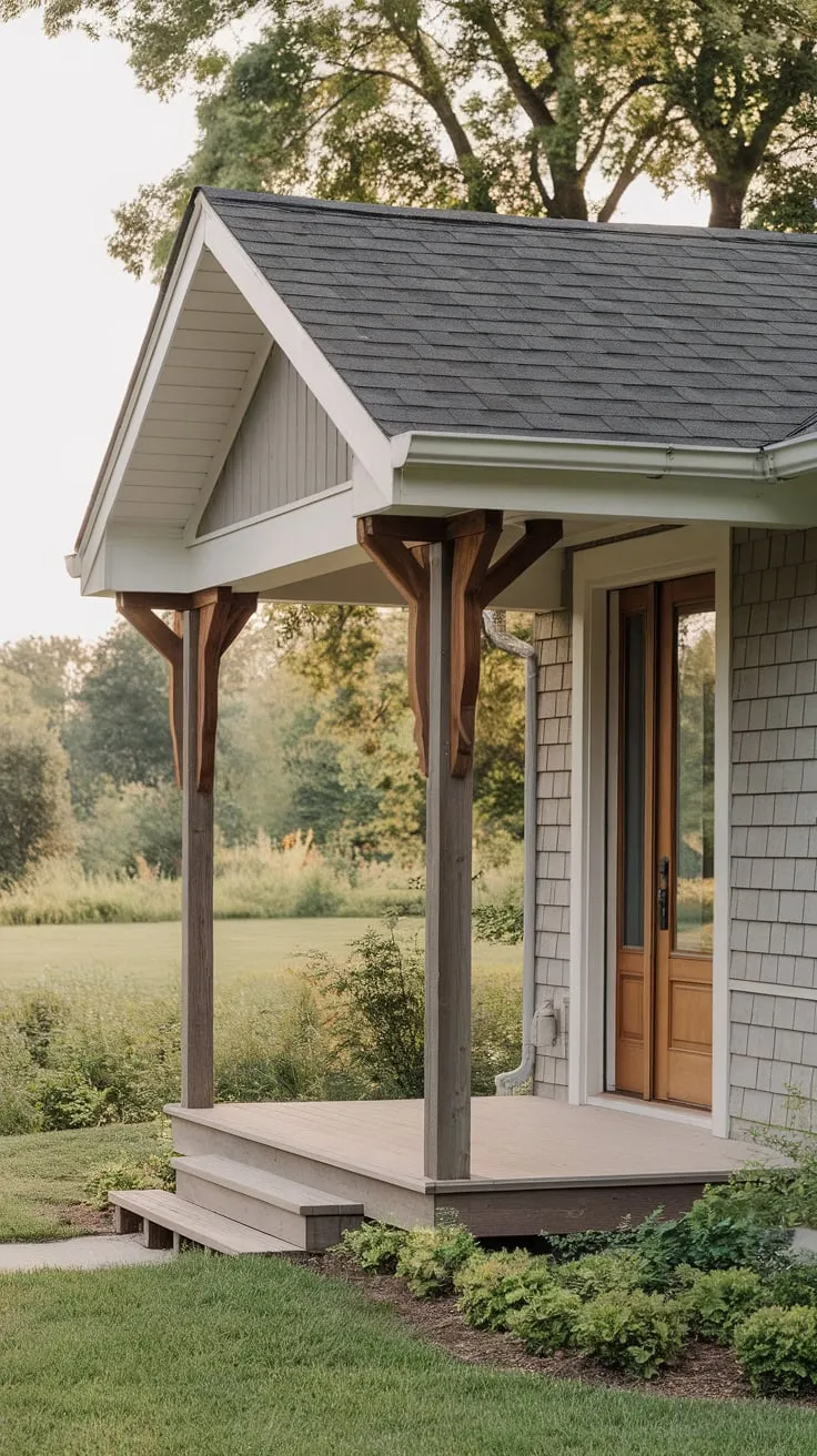 Modern Farmer's Porch Amidst Lush Greenery