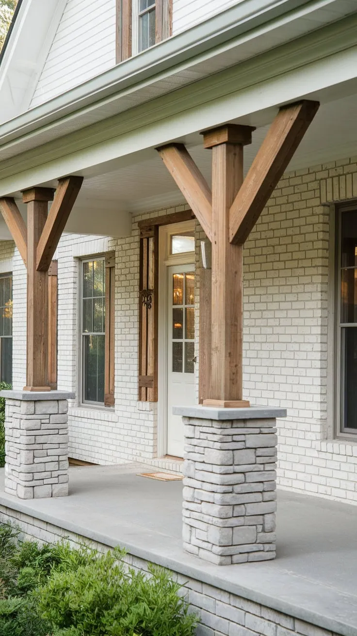 Rustic Elegance: Cedar Front Porch Delight