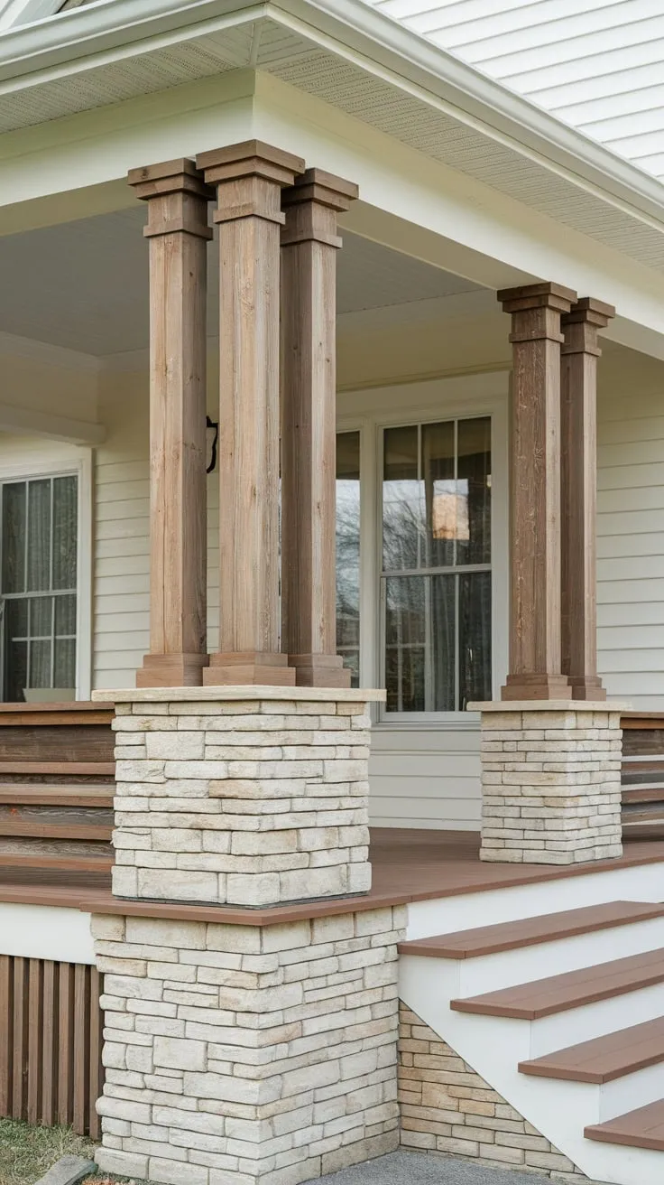 Cedar Columns Elevate This Charming Front Porch