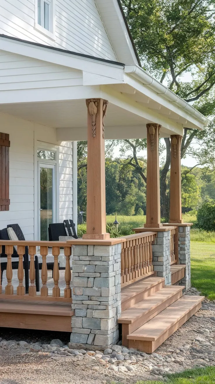 Elegant Cedar Front Porch with Scenic Views