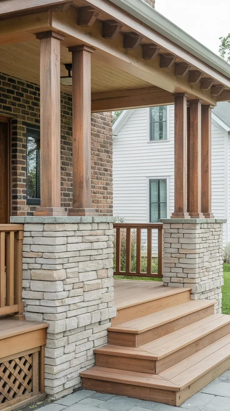 Cedar Charm: A Stunning Front Porch Transformation