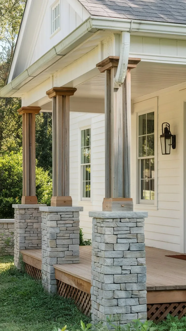 Charming Cedar Porch with Rustic Accents