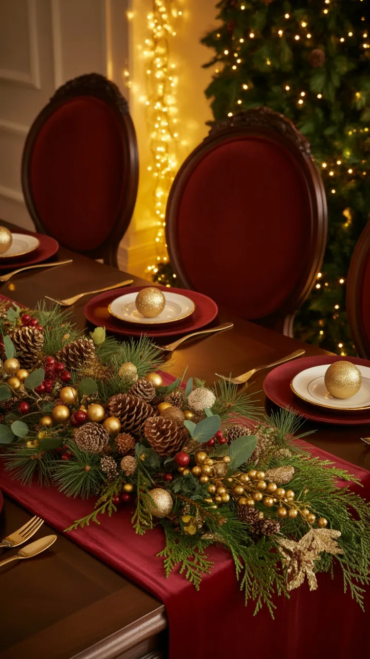 Burgundy Velvet Christmas Glow