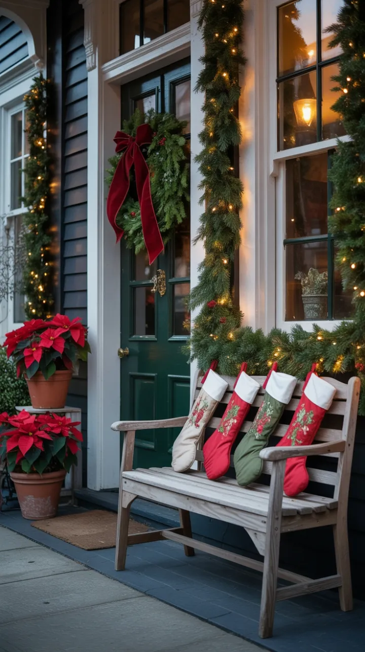 Victorian Porch Dressed for a Cozy Christmas Welcome