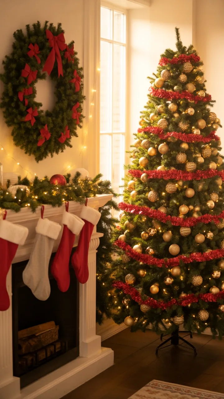 Cozy Christmas Glow by the Hearth