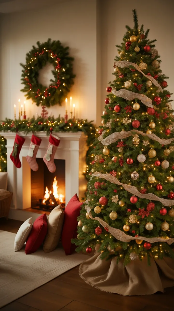 A Cozy Classic Christmas in Red and Gold