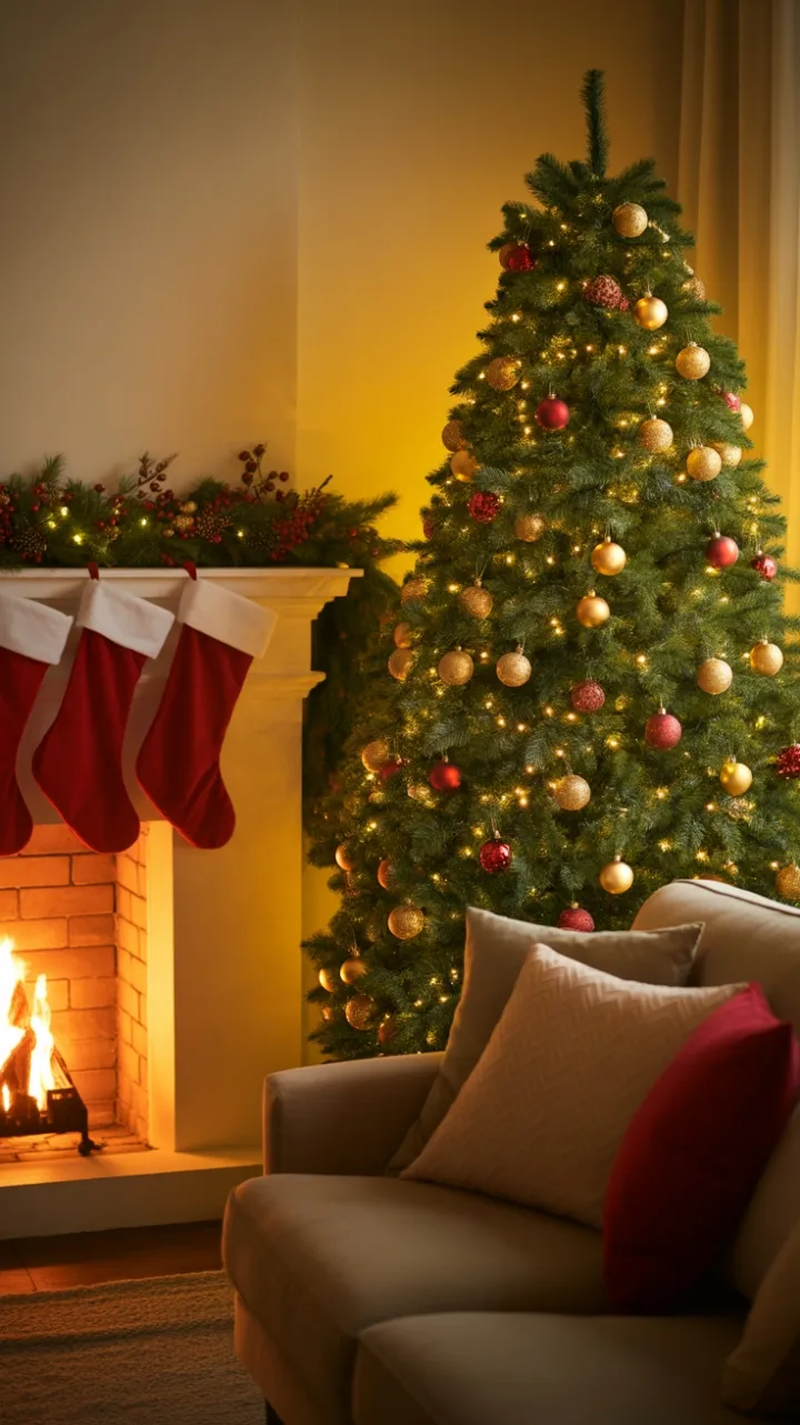 Crackling Hearth and Twinkling Tree