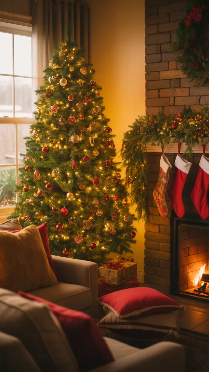 Twinkling Lights and Hearthside Comfort of a Cozy Christmas