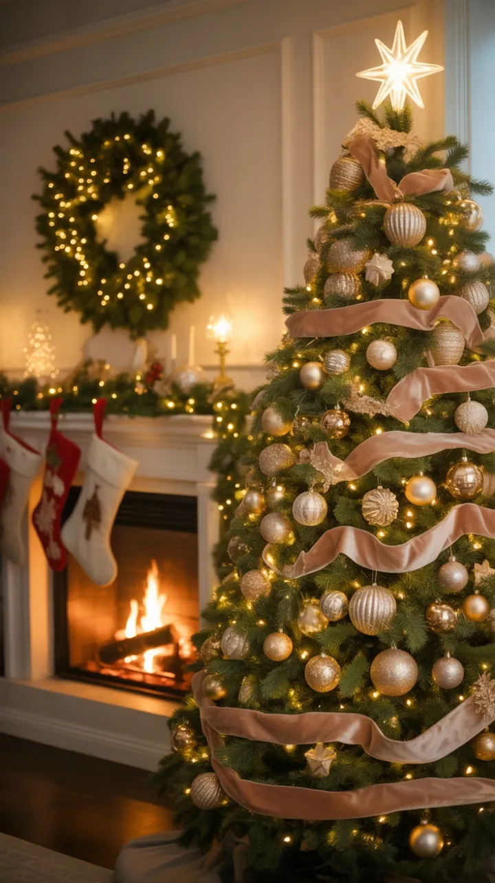 Twinkling Tree and a Cozy Hearth