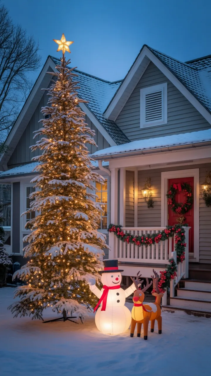 Golden-Star Spruce Lights Up a Cozy Holiday Home