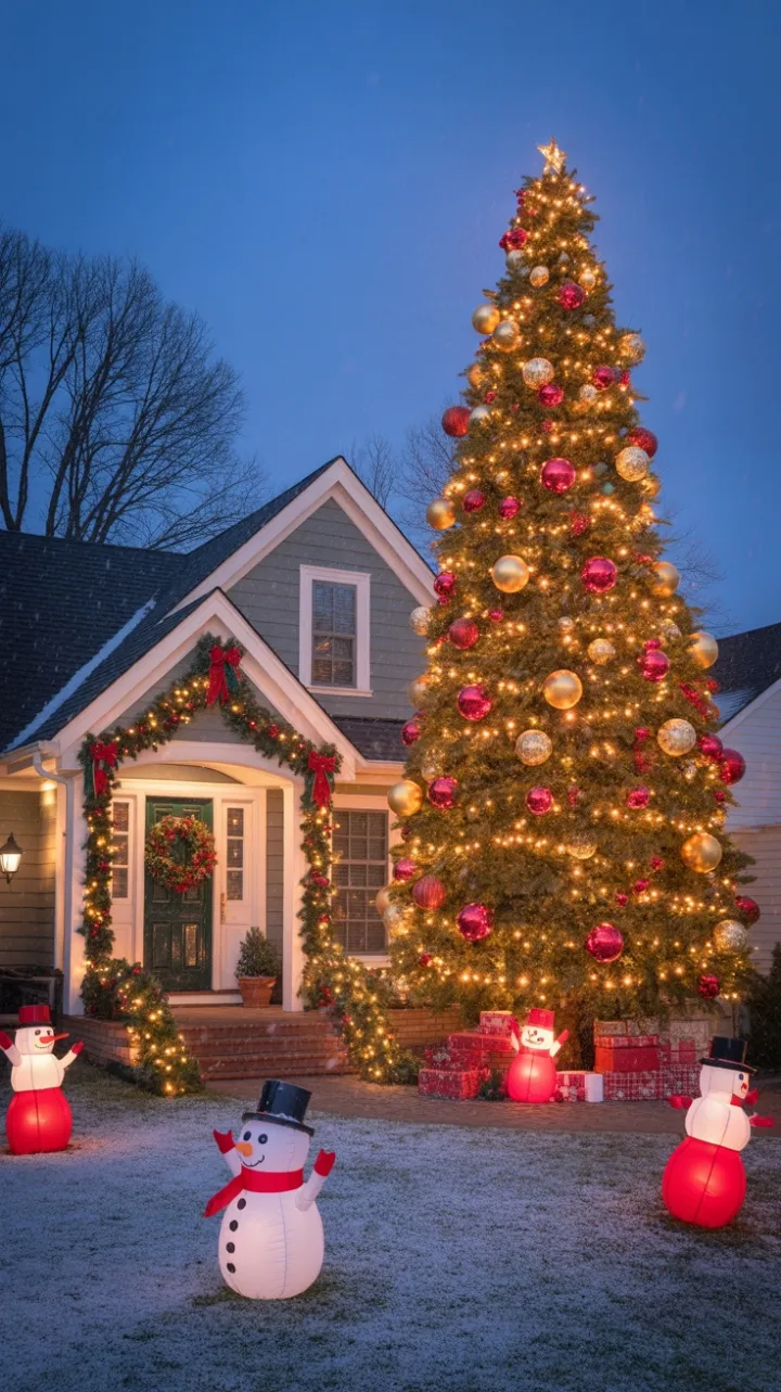 Twinkling Evergreens and Snow-Kissed Holiday Cheer