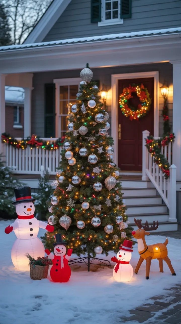 Snow-Kissed Holiday Haven of Twinkling Lights and Cheer