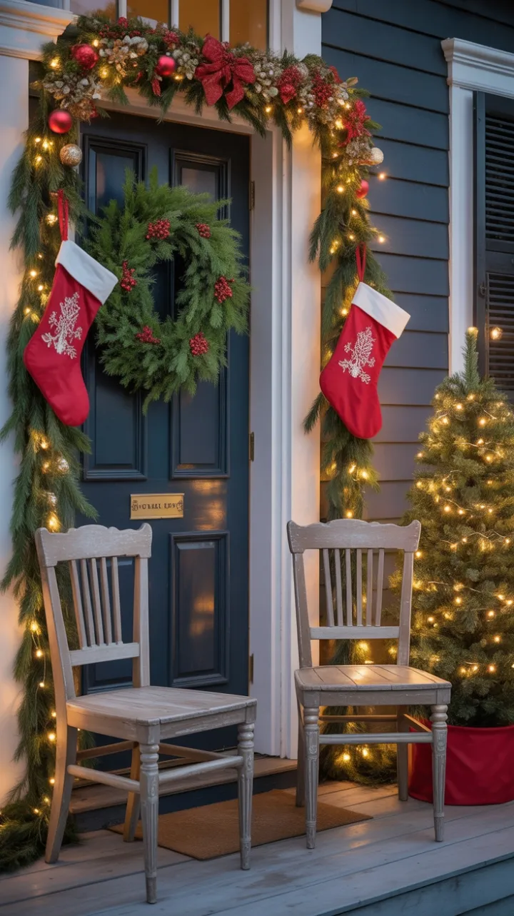A Cozy Christmas Welcome at Dusk