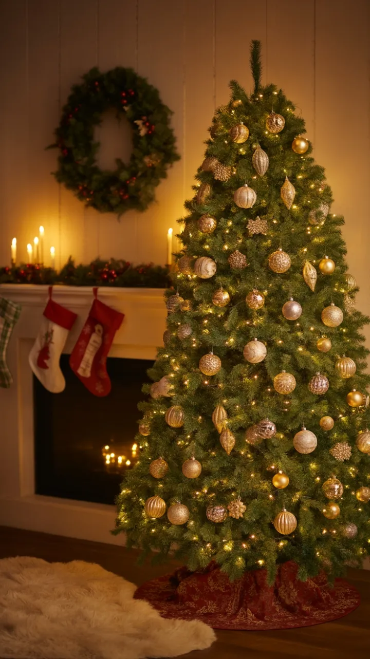 Golden Lights and Hearthside Holiday Warmth