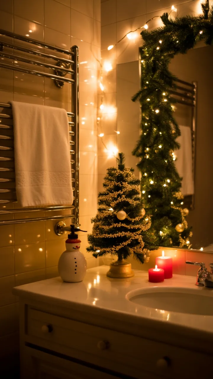 Luxurious Holiday Bath with Classic Christmas Charm