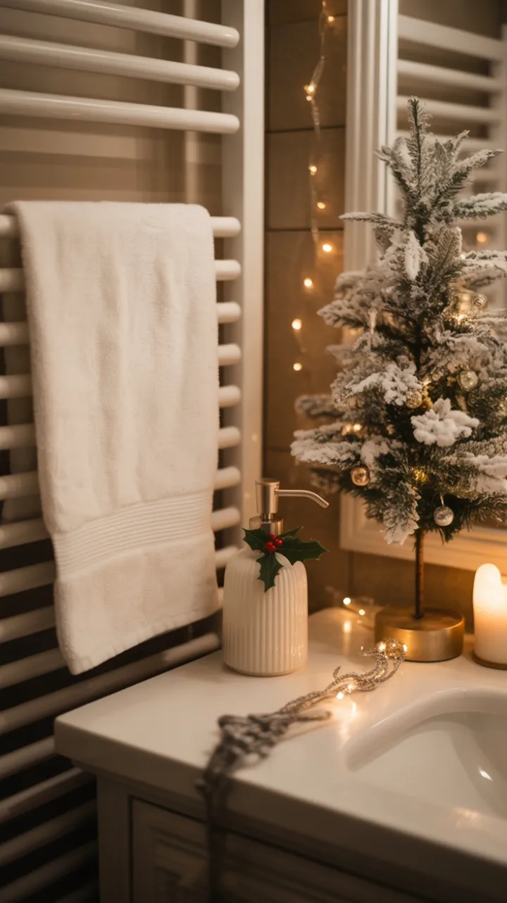 Snow-Kissed Christmas Bathroom Retreat