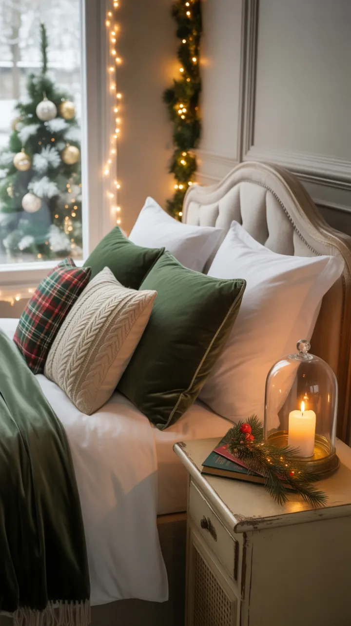 Snow-Kissed Cozy Christmas Bedroom Retreat