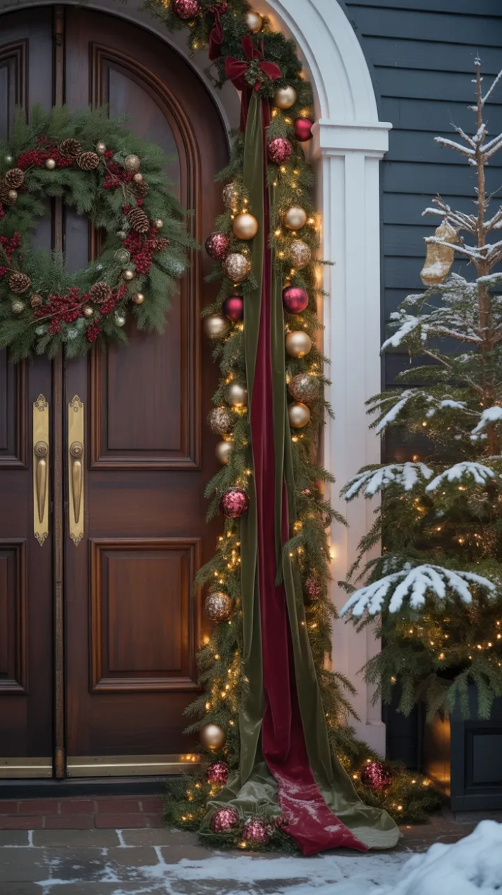 Mahogany Doorway to a Timeless Christmas