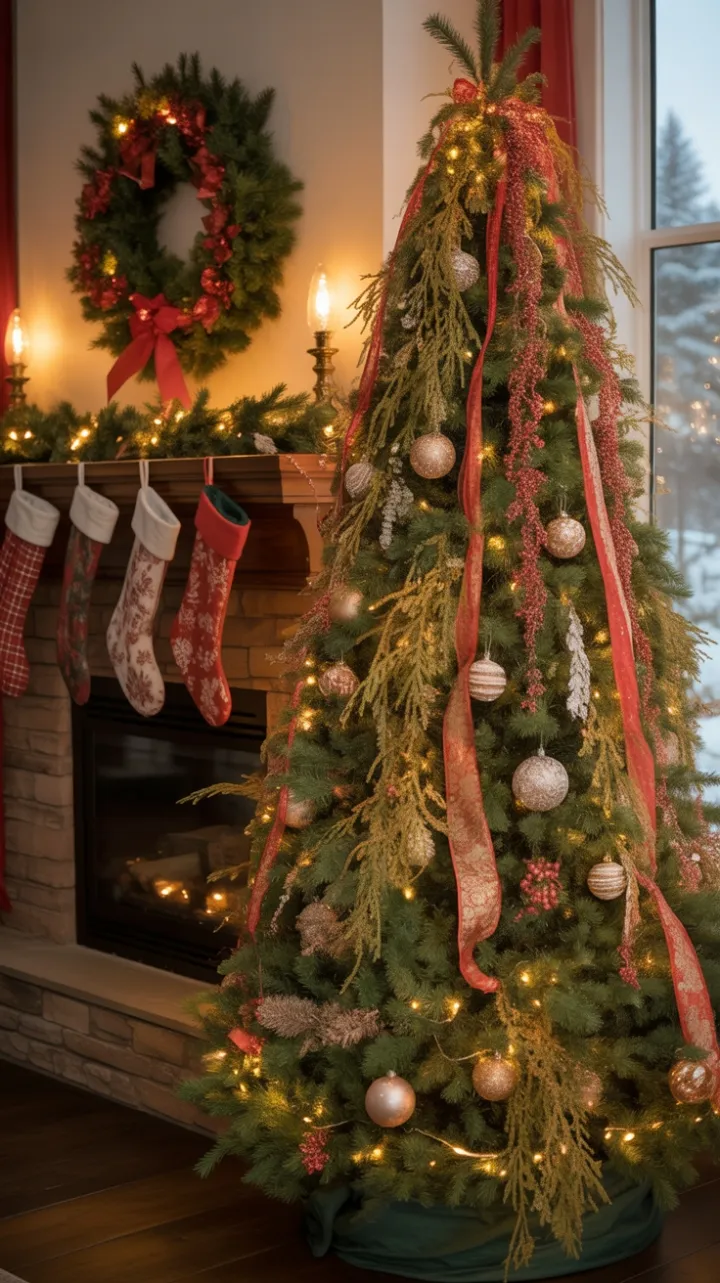 A Golden Christmas Night by the Hearth