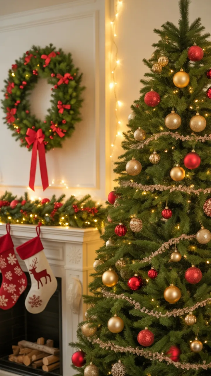 Warmth and Wonder in a Classic Christmas Living Room