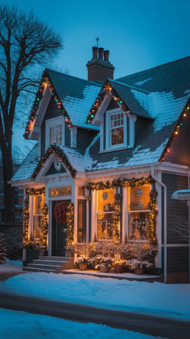 Glistening Victorian Christmas at Dusk