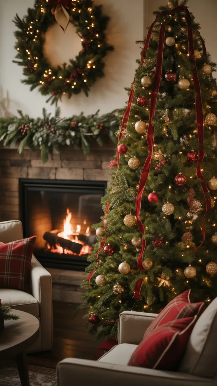 Hearthside Holiday in Gold and Crimson