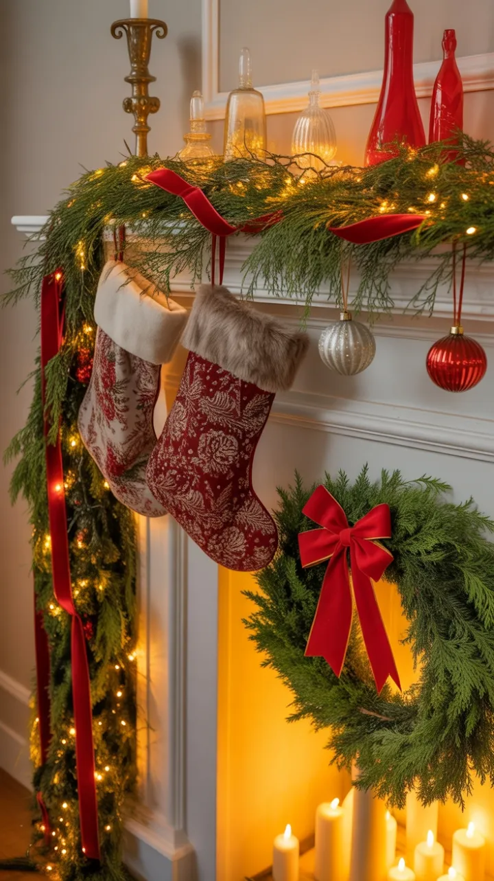 Warmth and Wonder on a Festive Mantel