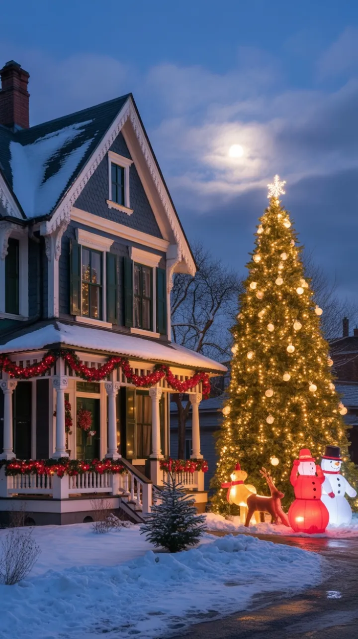 Moonlit Victorian Christmas Eve