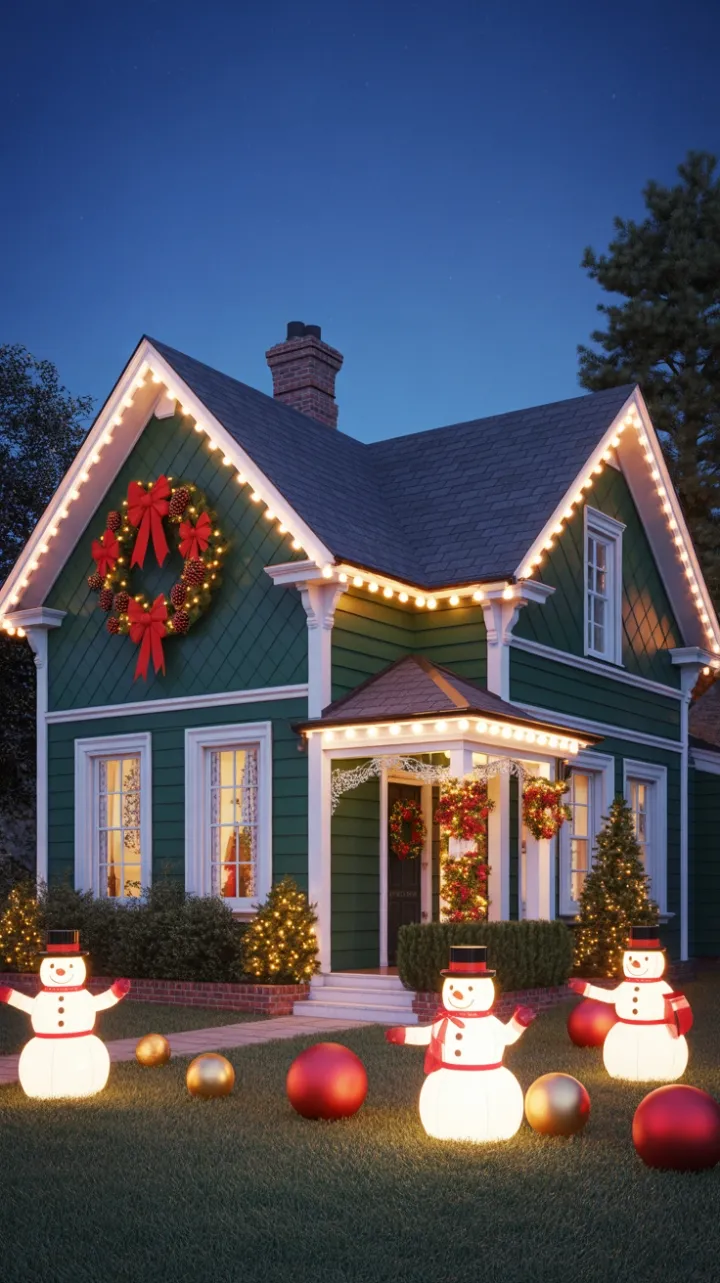 Emerald Victorian Wrapped in Twinkling Christmas Cheer