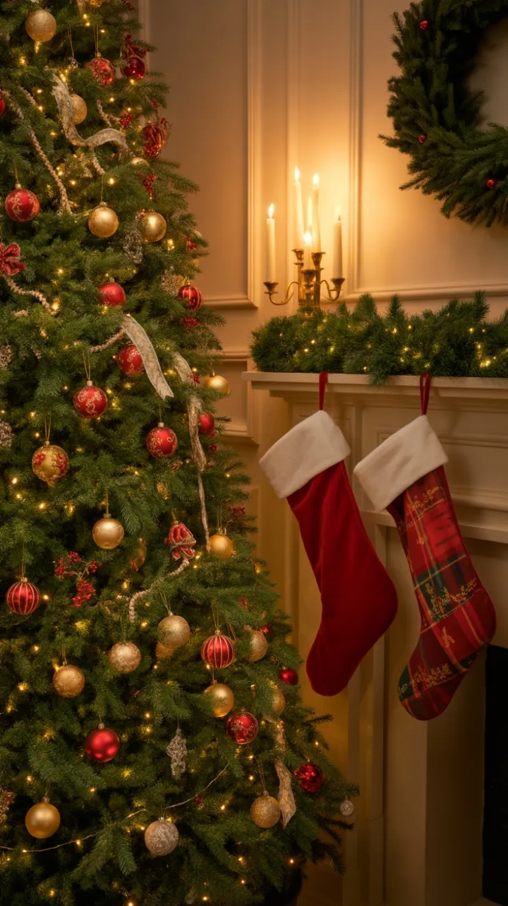 Timeless Christmas Glow by the Fireside