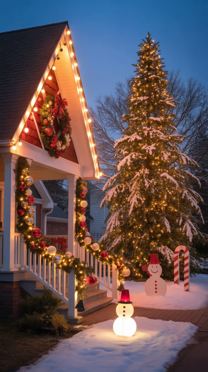 Twilight Welcome at the Wreath-Topped Fir