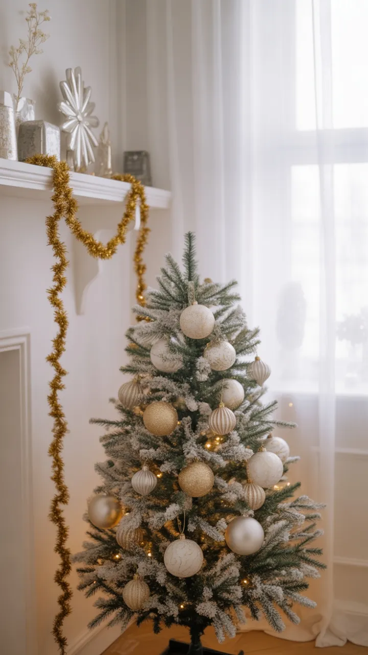 Warm Minimalist Christmas in White and Gold