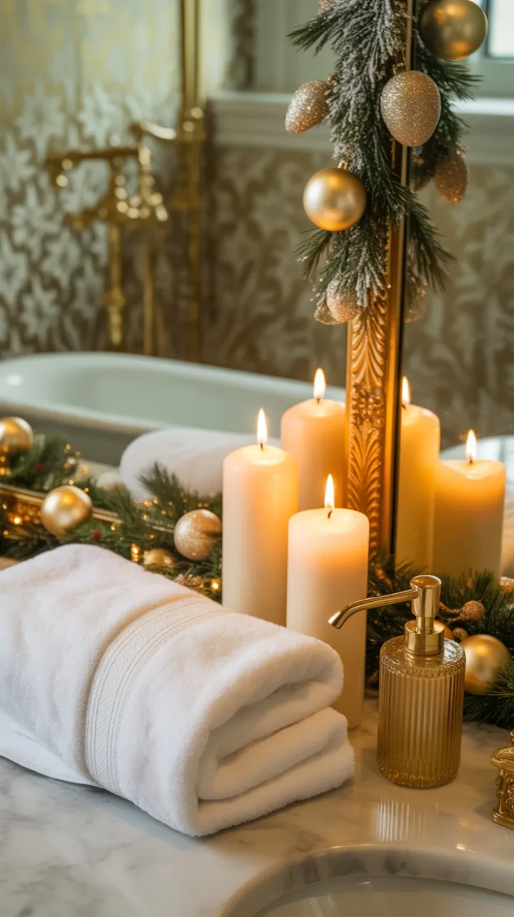 Gilded Holiday Bath of Quiet Luxury
