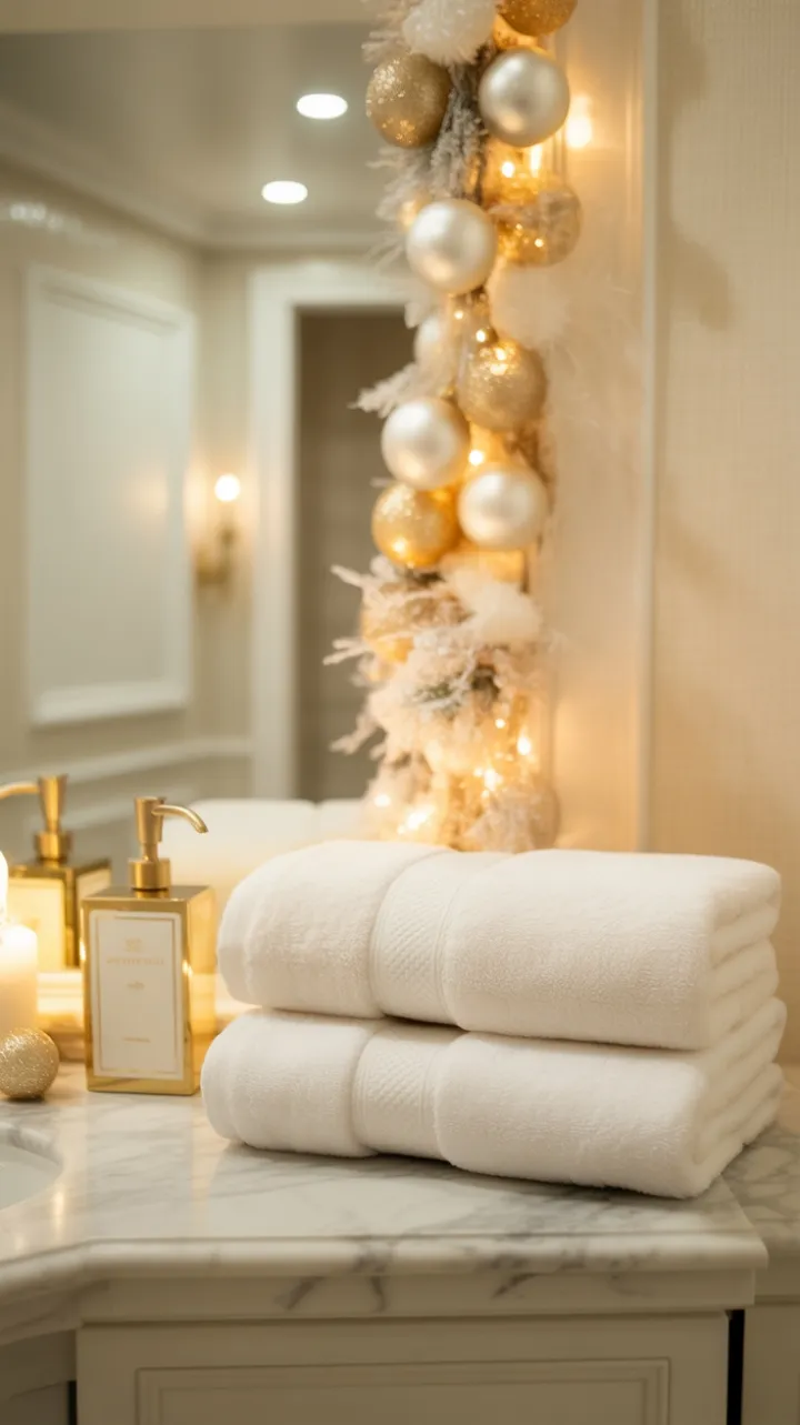 Gilded Christmas Bathroom Retreat
