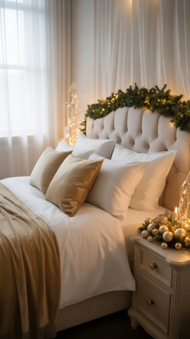 Serene Christmas Retreat Bathed in Golden Glow