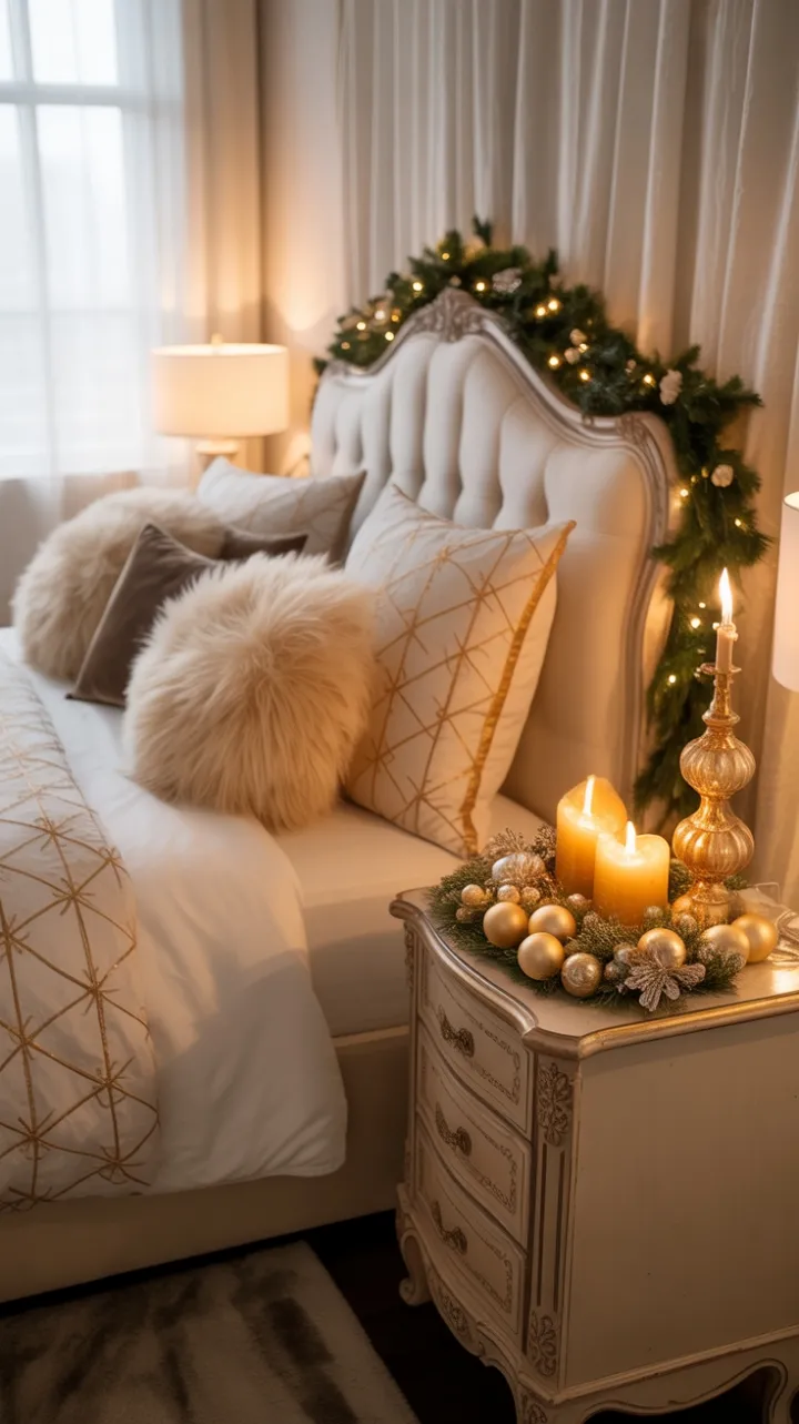 Gilded Christmas Sanctuary with Soft Golden Glow