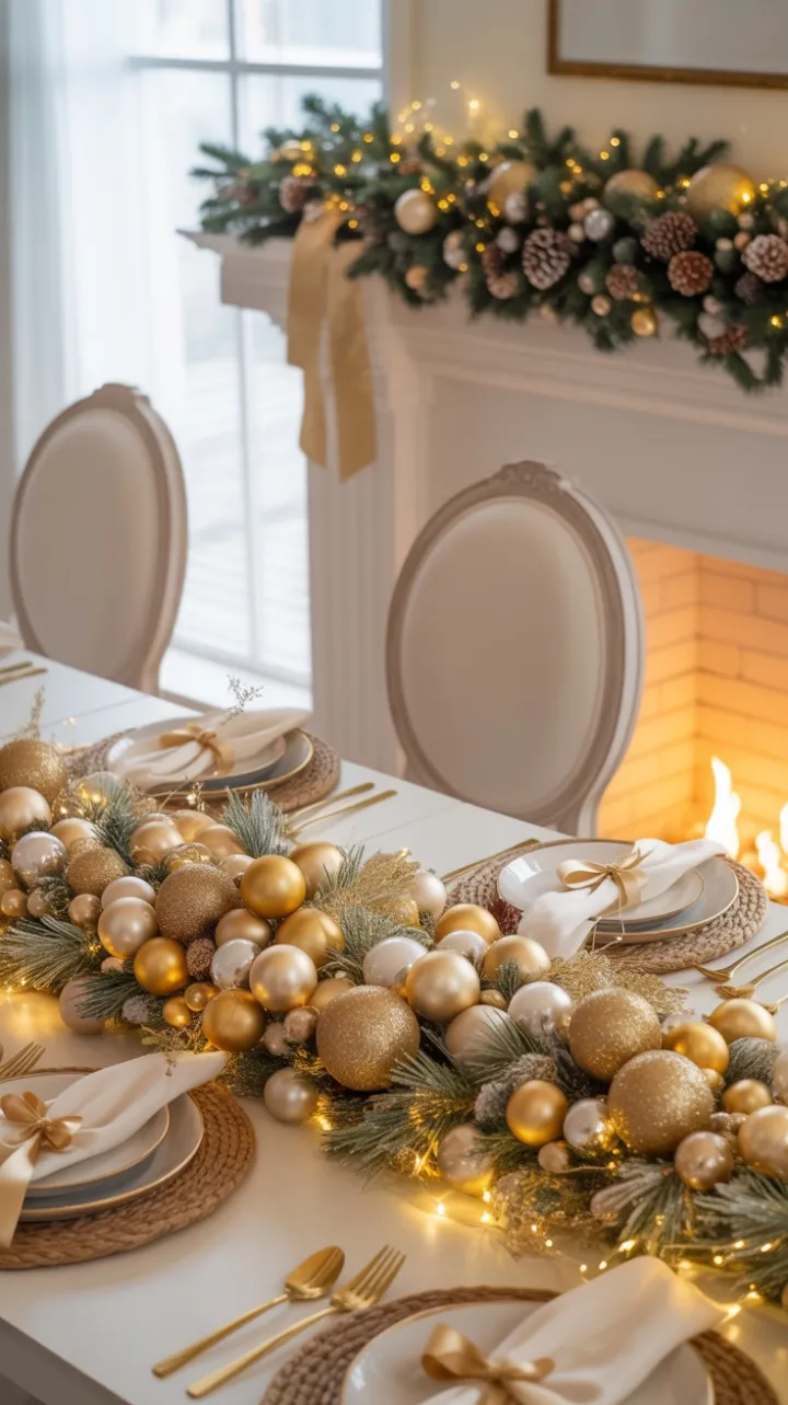 Gilded Winter Feast – Cozy Christmas Table in Gold and Ivory