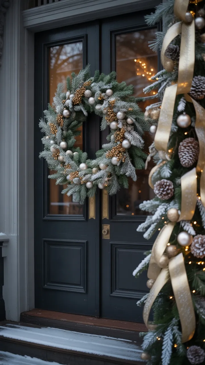Frosted Elegance – A Classic Christmas Welcome