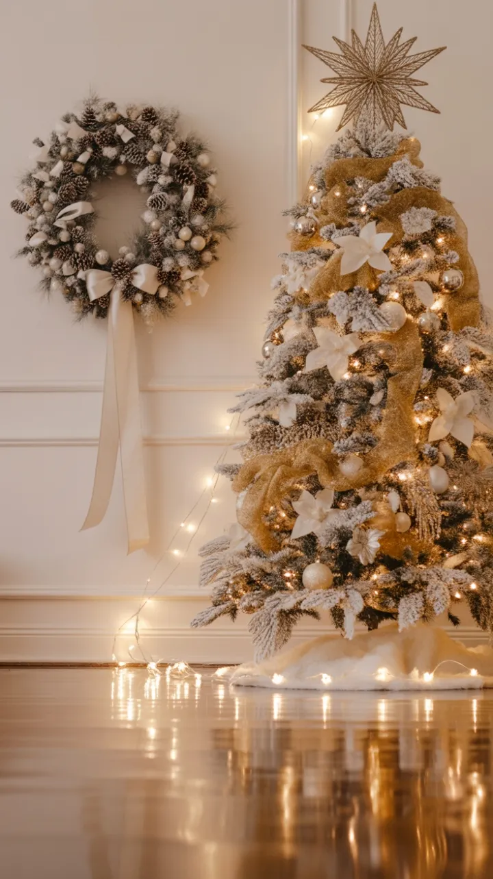Gilded Glow of an Elegant White Christmas