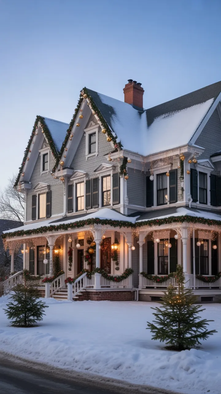 Twilight Glow on a Gilded Victorian Christmas