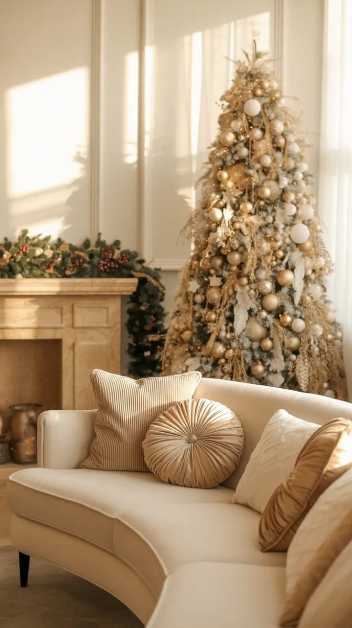 Gilded Holiday Haven in Gold and White