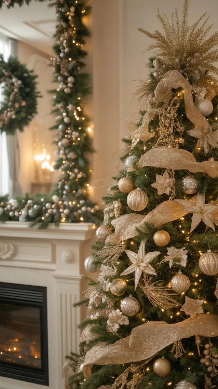 A Gilded Christmas by the Fireside