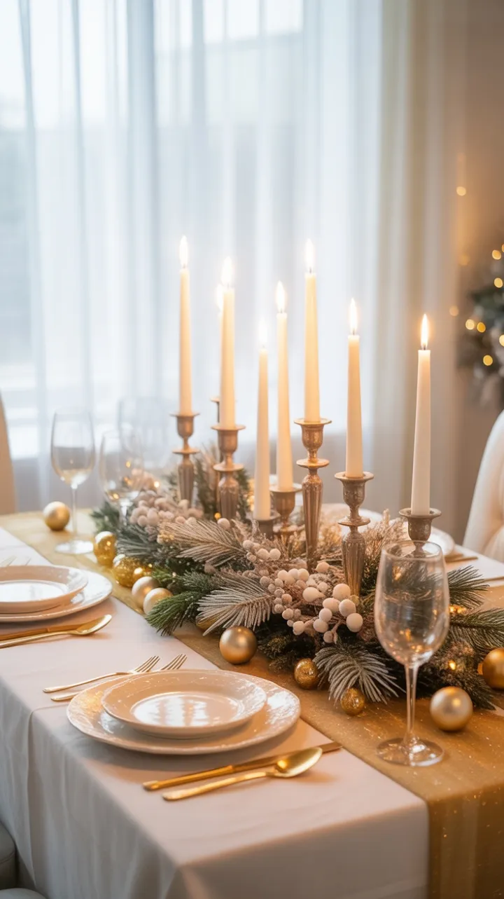 Gilded Holiday Table of Warmth and Elegance