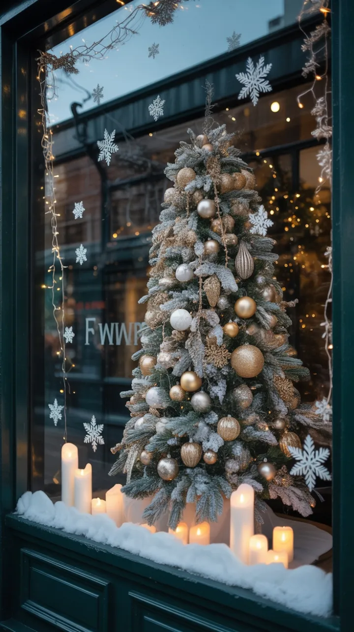 Gilded Winter Wonderland Window
